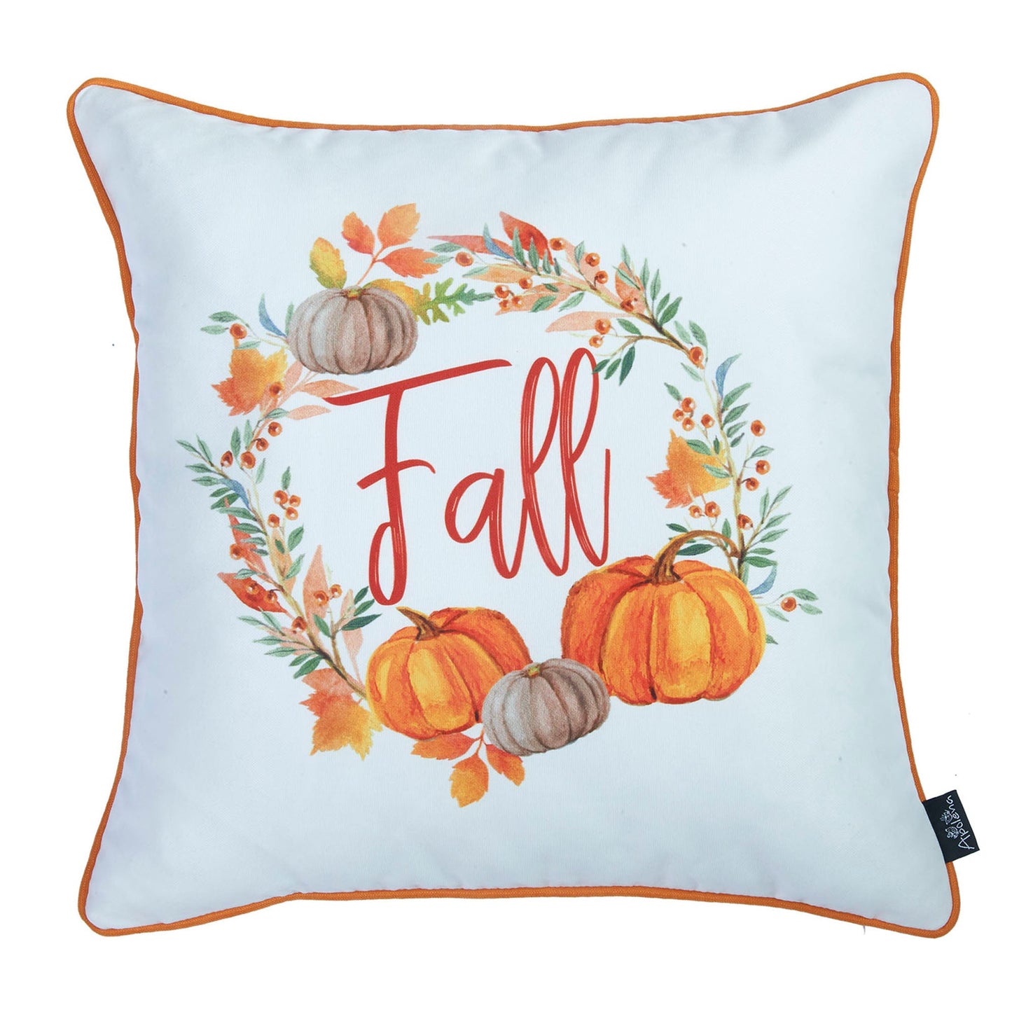 Decorative Fall Thanksgiving Throw Pillow Cover Set of 2 Plaid & Pumpkins